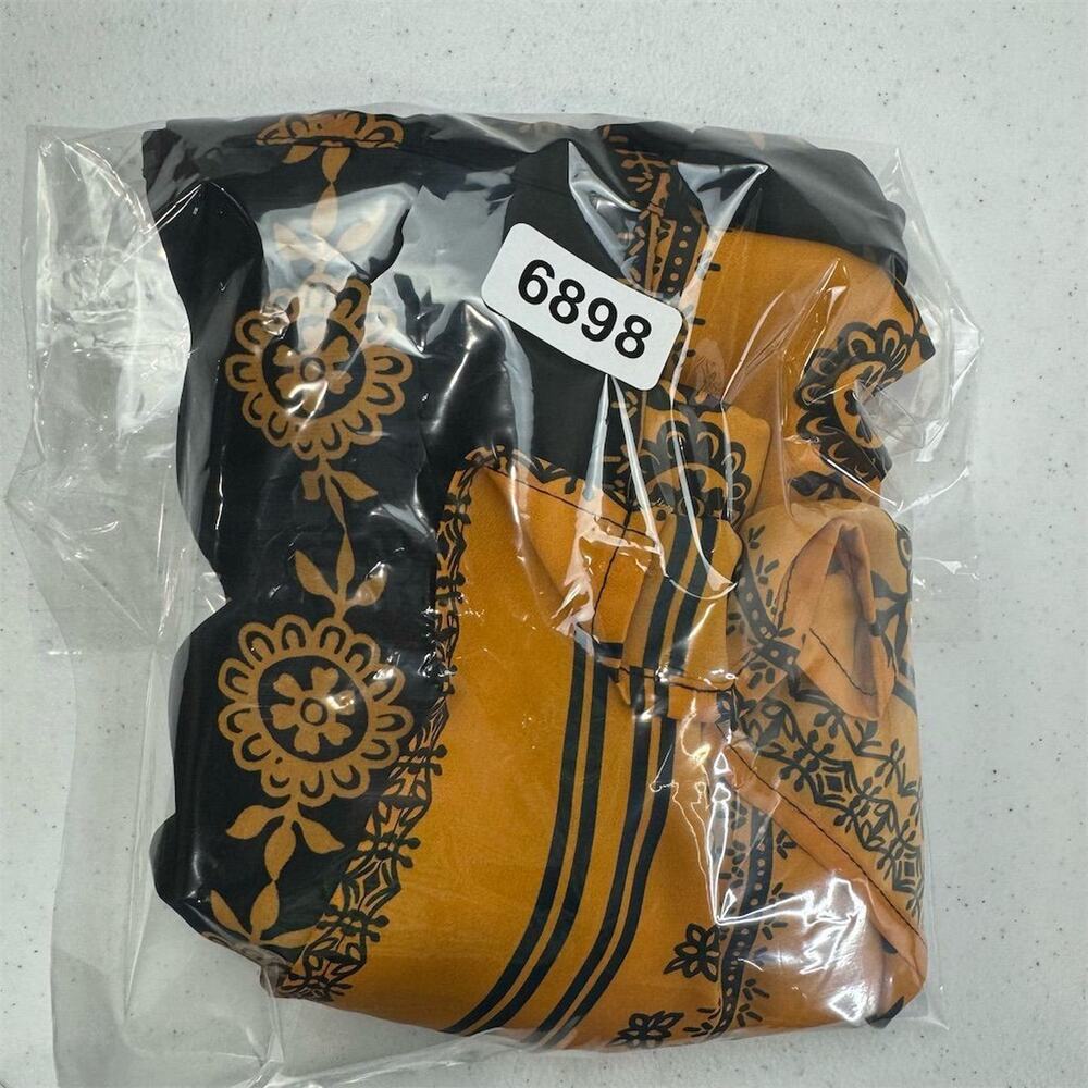 House of Harlow x REVOLVE Black Gold Floral Geometric‎ Midi Dress M - Picture 11 of 11